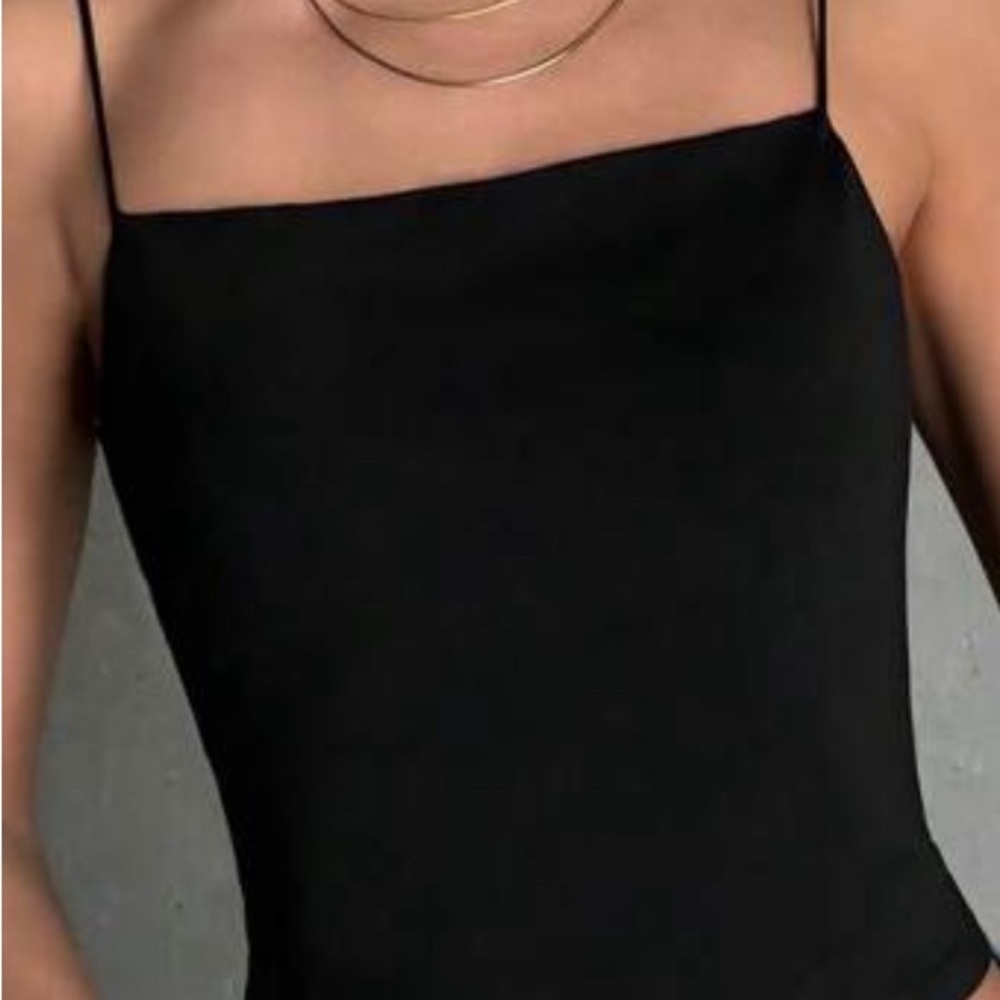 Elegant Black Spaghetti Strap Top